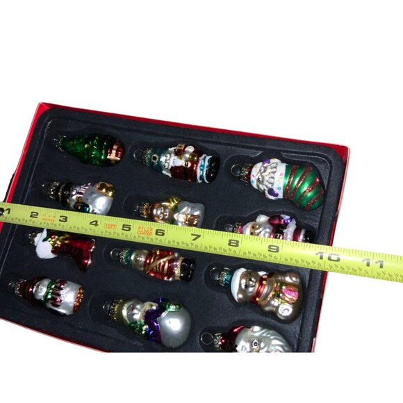 Figural Christmas Ornaments Tree Snowman Santa Nutcracker Set of 12 - Picture 5 of 6